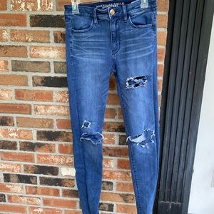 American Eagle Ripped Hi-Rise Jeggings